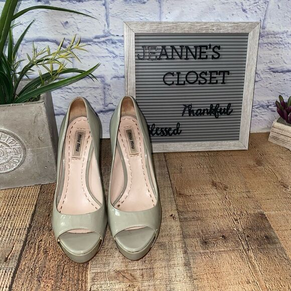 Miu Miu patent leather pumps peep toe 36 - Picture 3 of 14